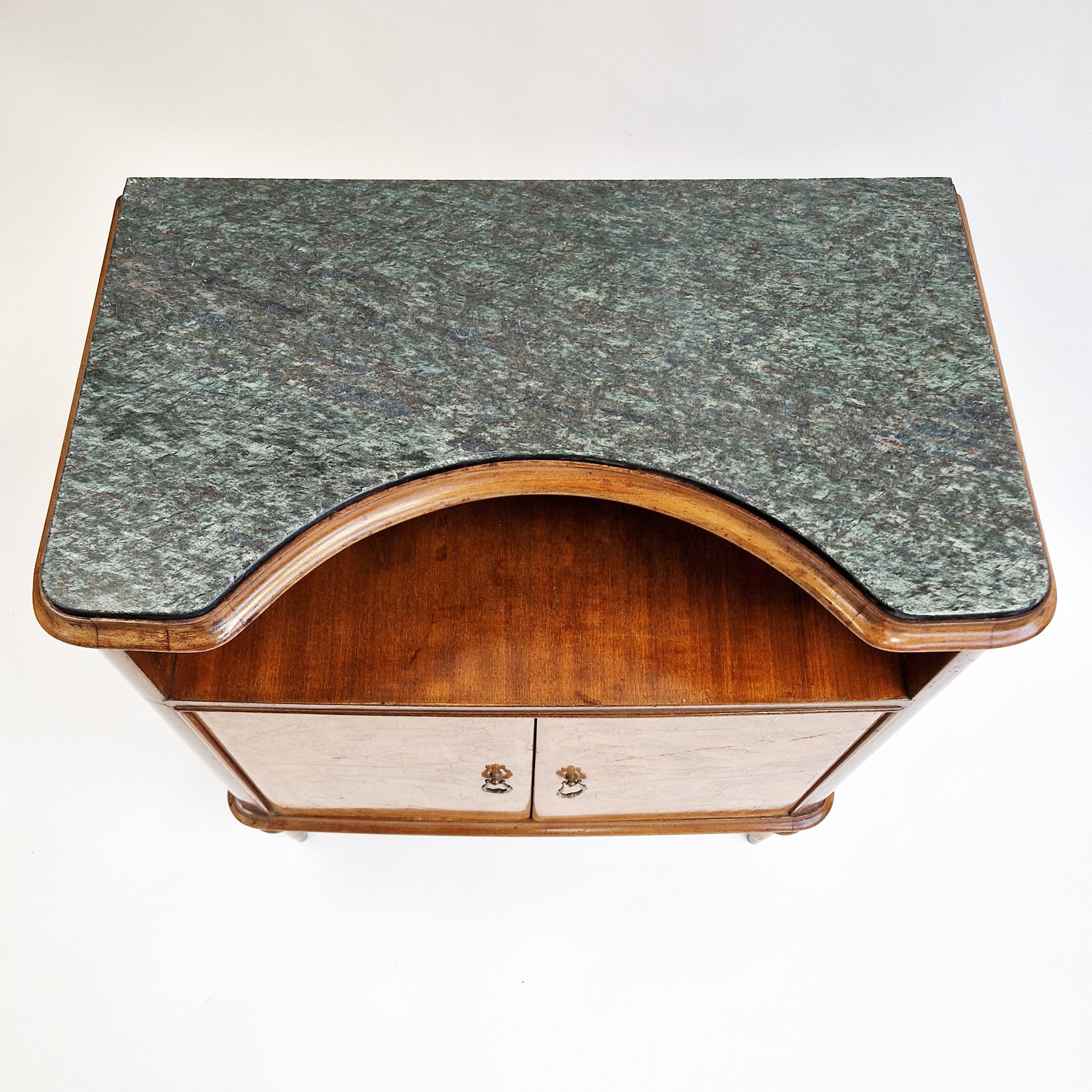 Mid-century Italian cabinet with green granite top