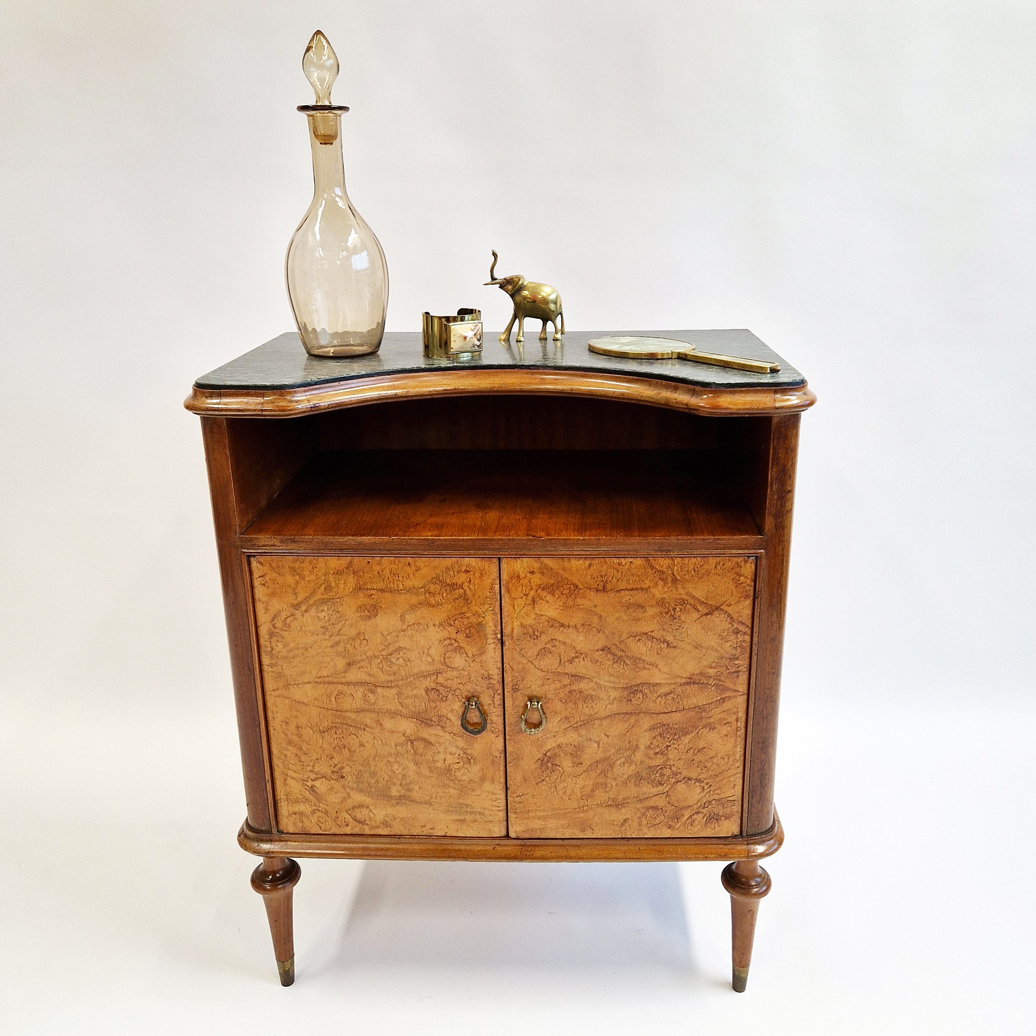 Mid-century Italian cabinet with green granite top