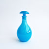 Vintage Italian opaline blue glass bottle