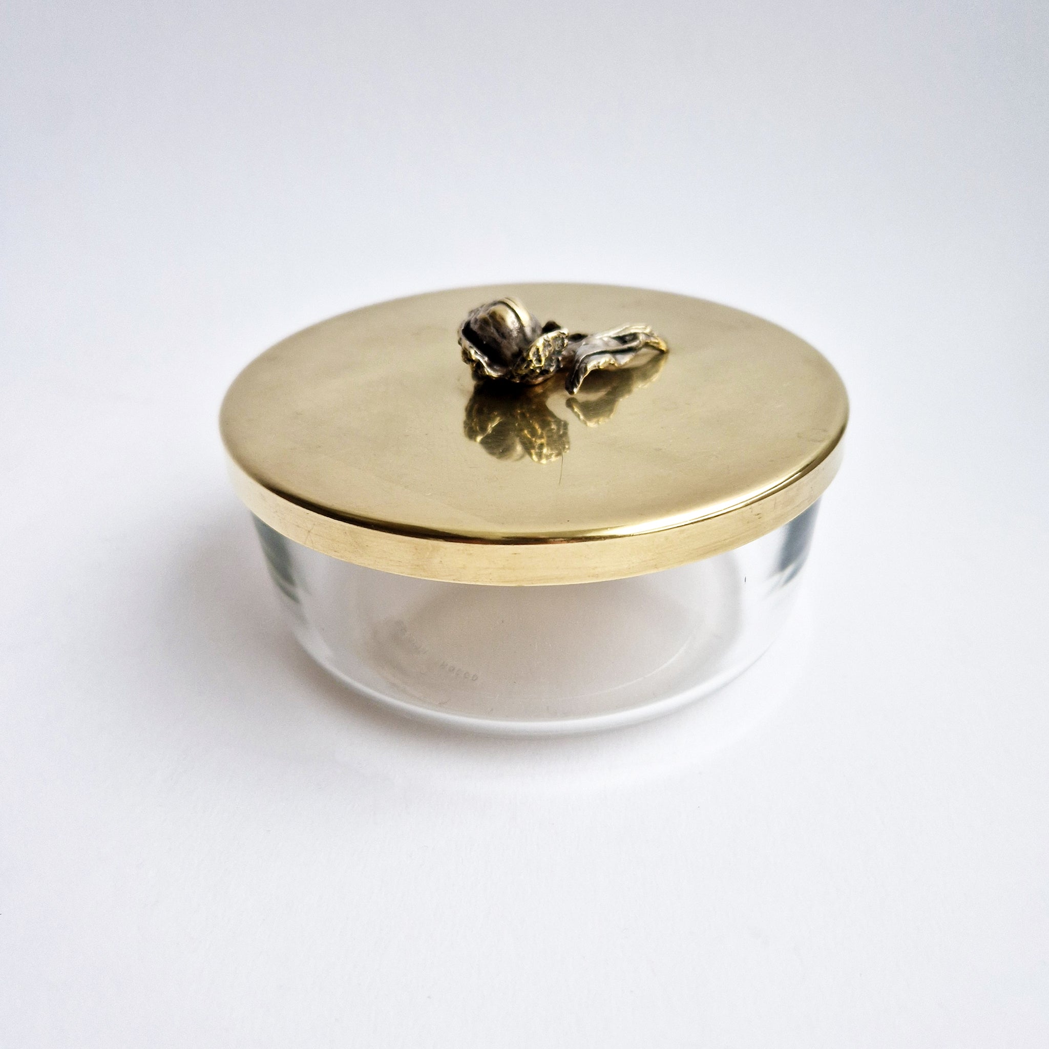 Vintage Italian glass lidded trinket box