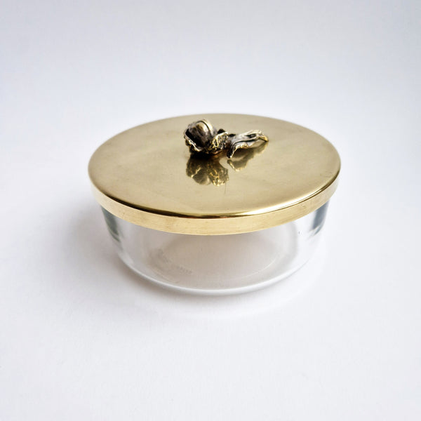 Vintage Italian glass lidded trinket box