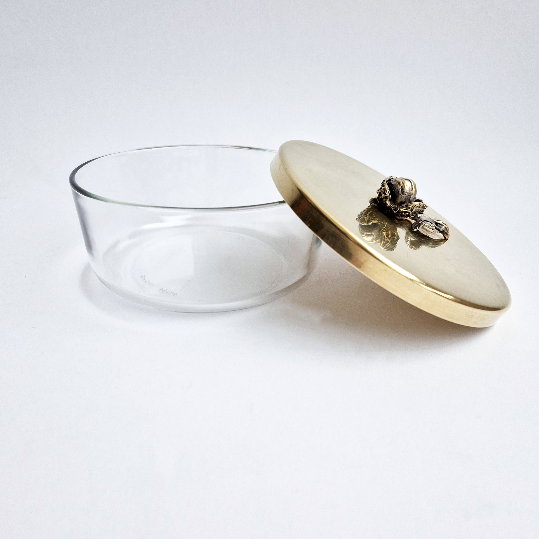 Vintage Italian glass lidded trinket box