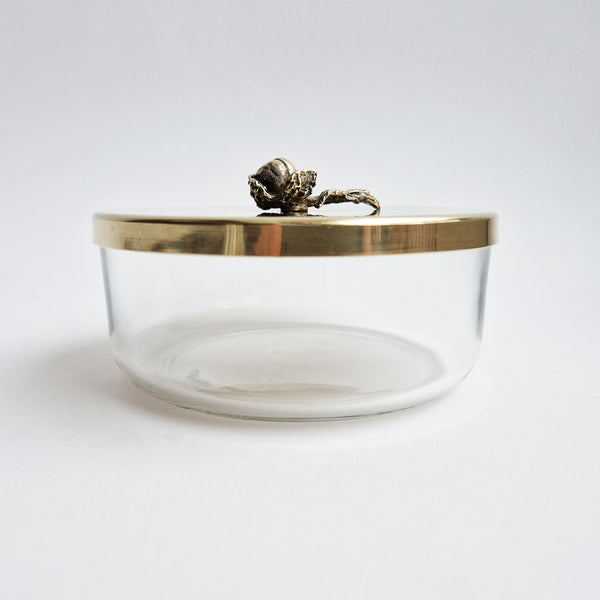Vintage Italian glass lidded trinket box