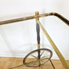Mid-century Italian wood and brass serving trolley