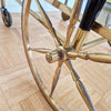 Mid-century Italian wood and brass serving trolley