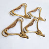 Mid-century Italian brass and enamel wall hooks (Sold separately)