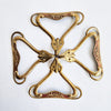 Mid-century Italian brass and enamel wall hooks (Sold separately)