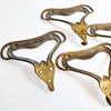 Mid-century Italian brass and enamel wall hooks (Sold separately)