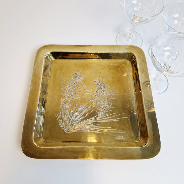 Mid-century brass tray by Gallinaro