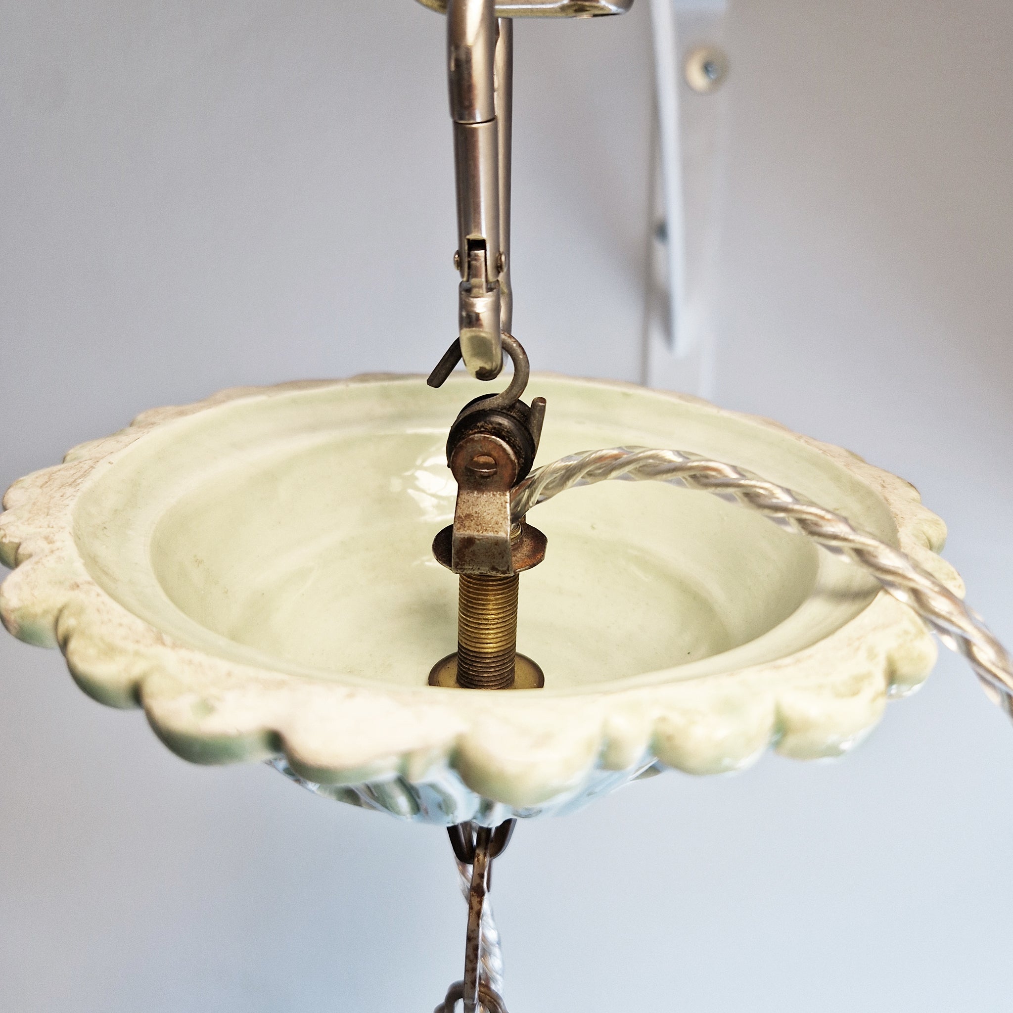 Mid-century Italian ceramic lantern by La Farnesiana
