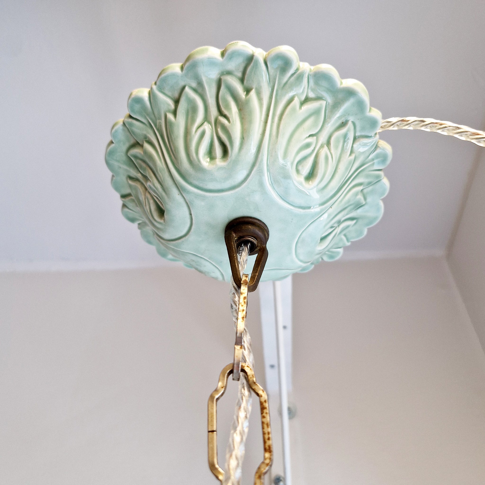 Mid-century Italian ceramic lantern by La Farnesiana