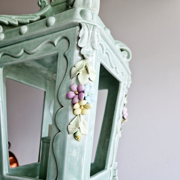 Mid-century Italian ceramic lantern by La Farnesiana