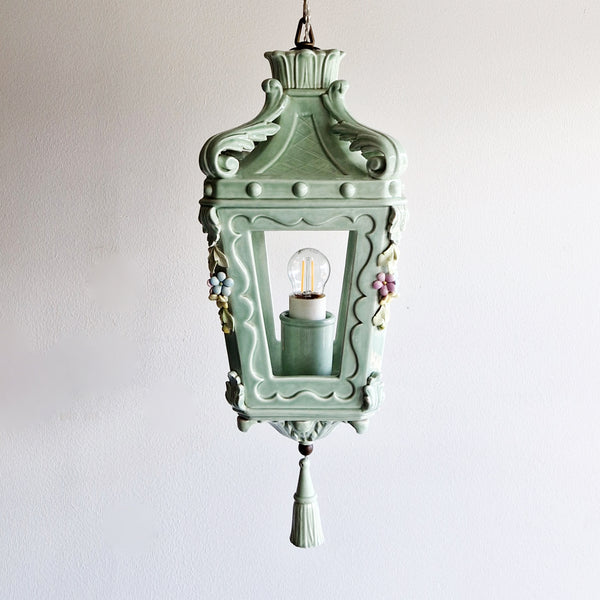 Mid-century Italian ceramic lantern by La Farnesiana