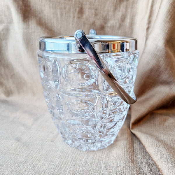 Mid-century Italian crystal ice bucket