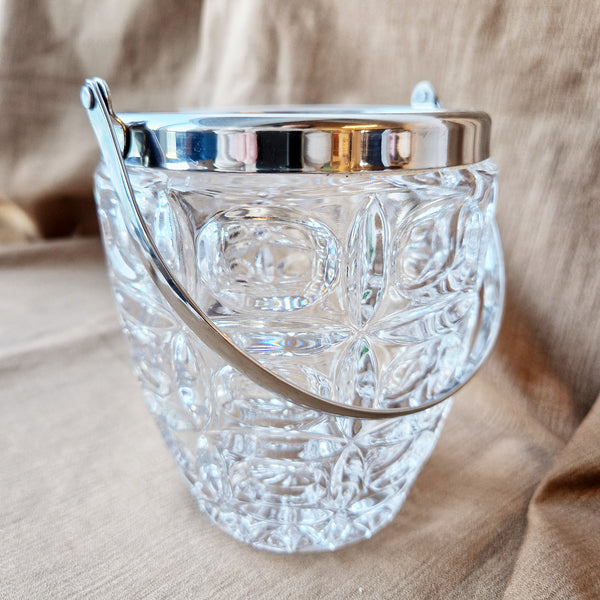 Mid-century Italian crystal ice bucket