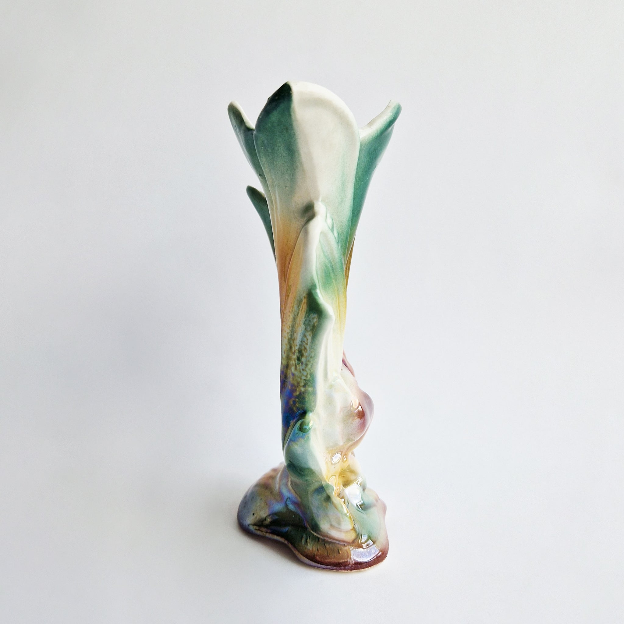 Mid-century Italian deer double vase