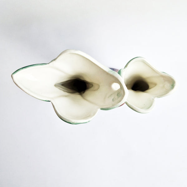 Mid-century Italian deer double vase