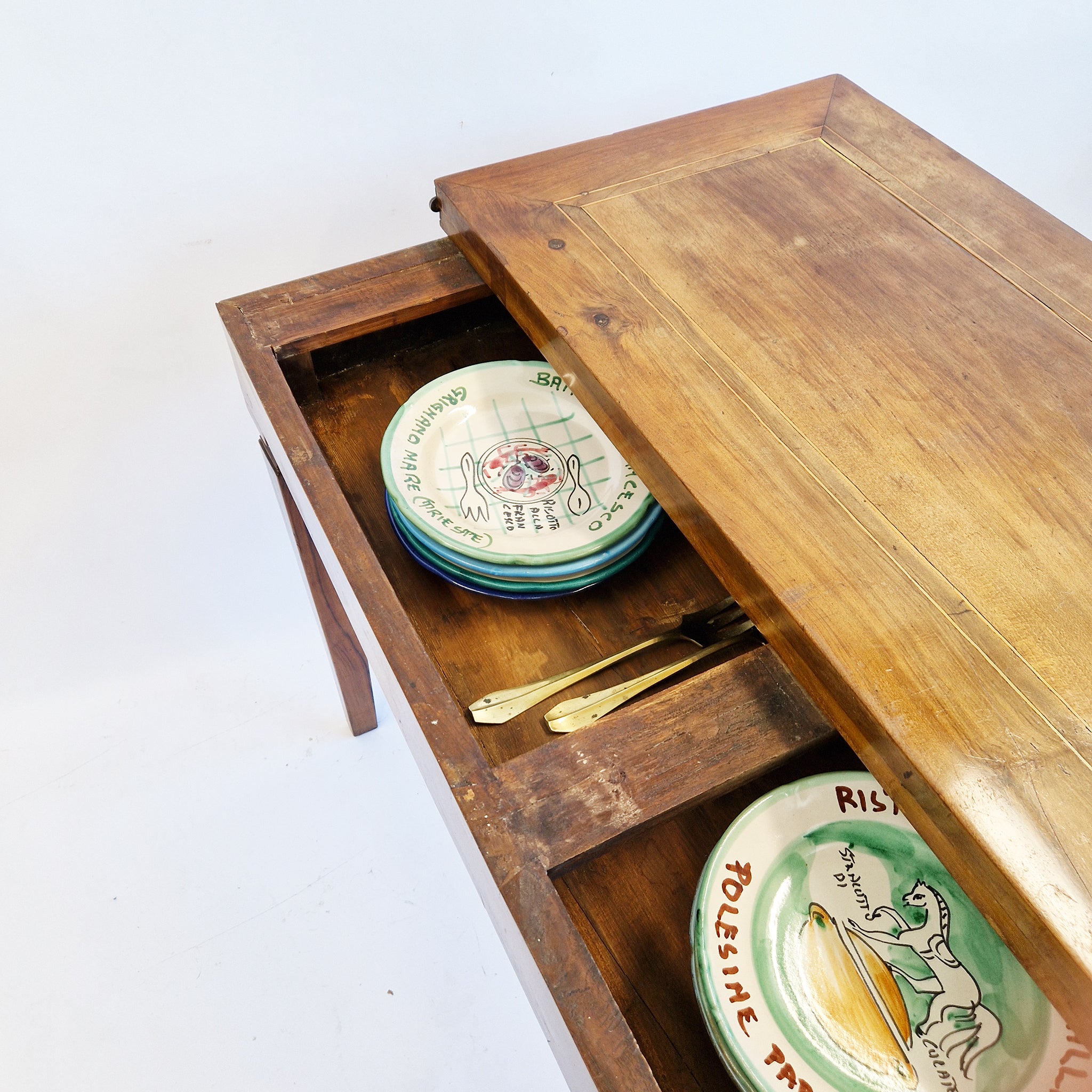 Mid-century Italian games table in walnut