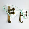 Mid-century Italian metal and glass wall hooks (Sold separately)