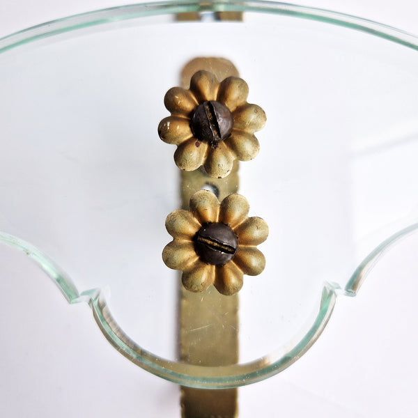 Mid-century Italian metal and glass wall hooks (Sold separately)