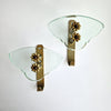 Mid-century Italian metal and glass wall hooks (Sold separately)