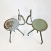 Mid-century Italian industrial metal stools (2 available, sold separately)