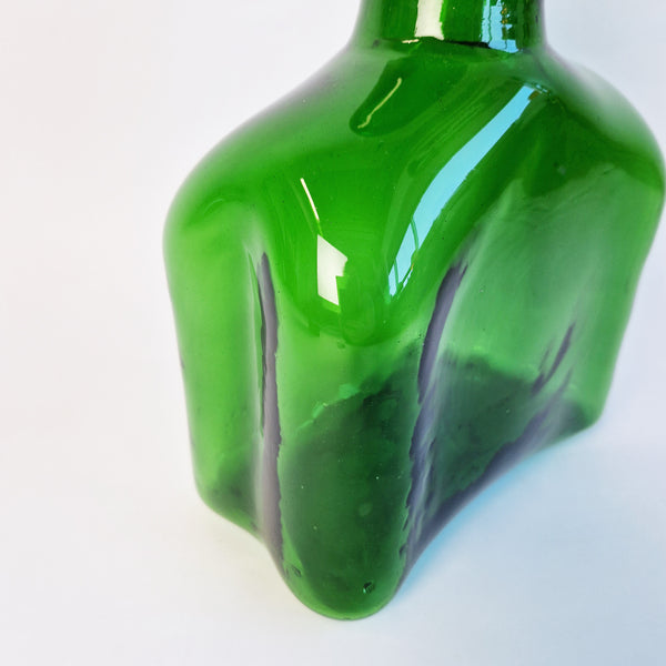 Mid-century Italian green glass vase