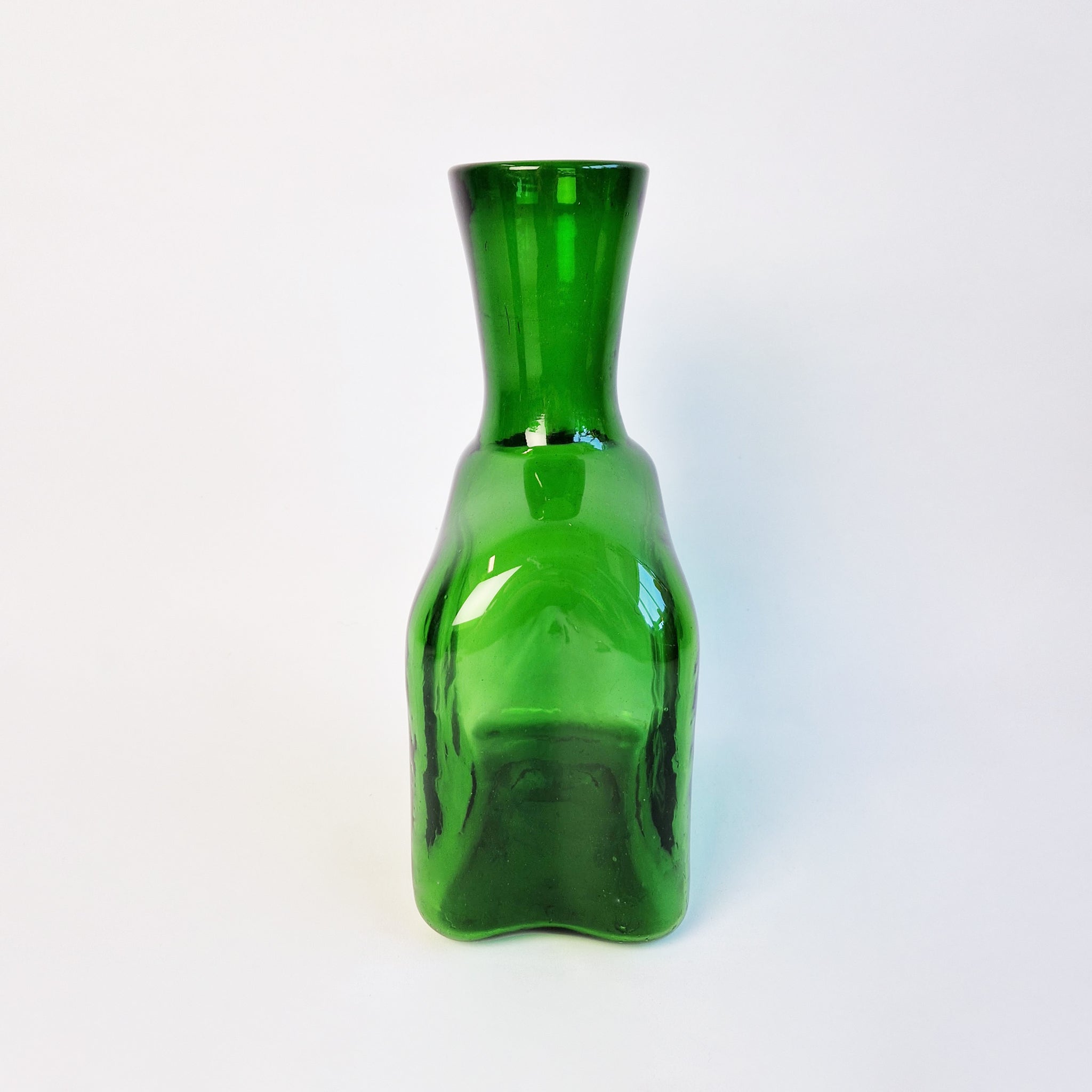 Mid-century Italian green glass vase