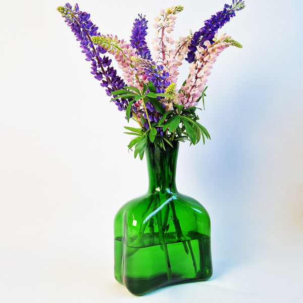 Mid-century Italian green glass vase