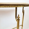 Italian mid-century console table with Portuguese pink marble and brass frame