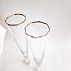 Vintage Italian octagonal champagne flutes (Set of 6)