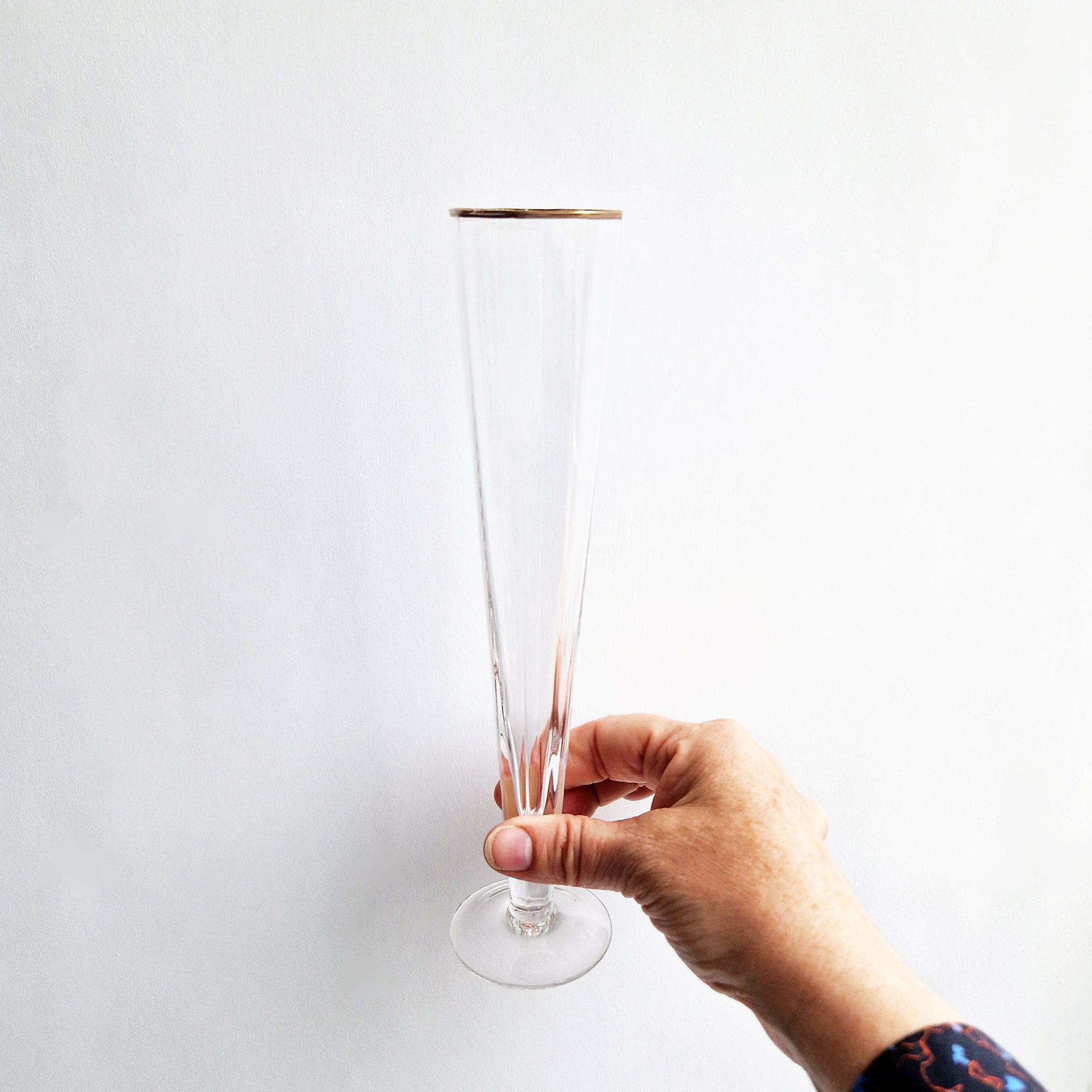Vintage Italian octagonal champagne flutes (Set of 6)