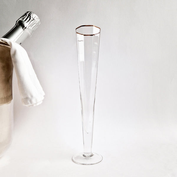 Vintage Italian octagonal champagne flutes (Set of 6)