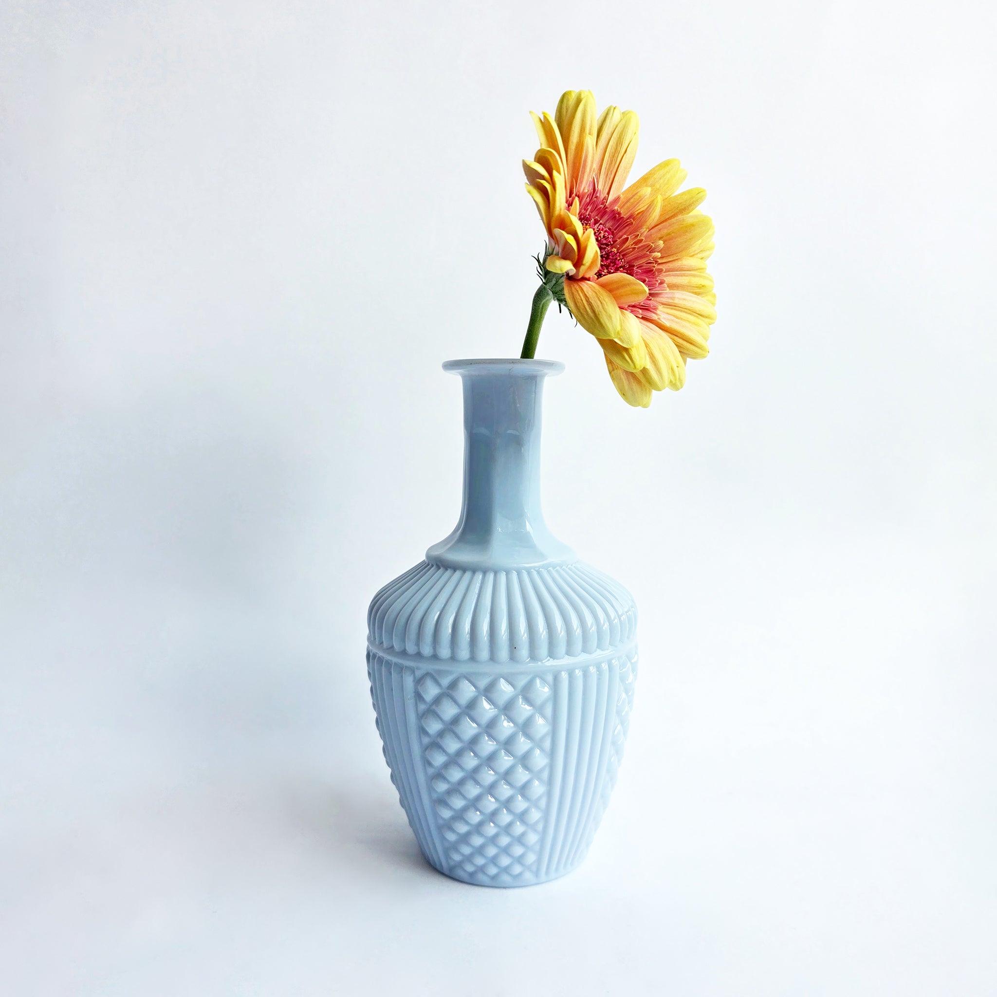 Antique French opaline pale lavender bottle