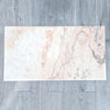 Mid-century Italian pink marble and brass coffee table