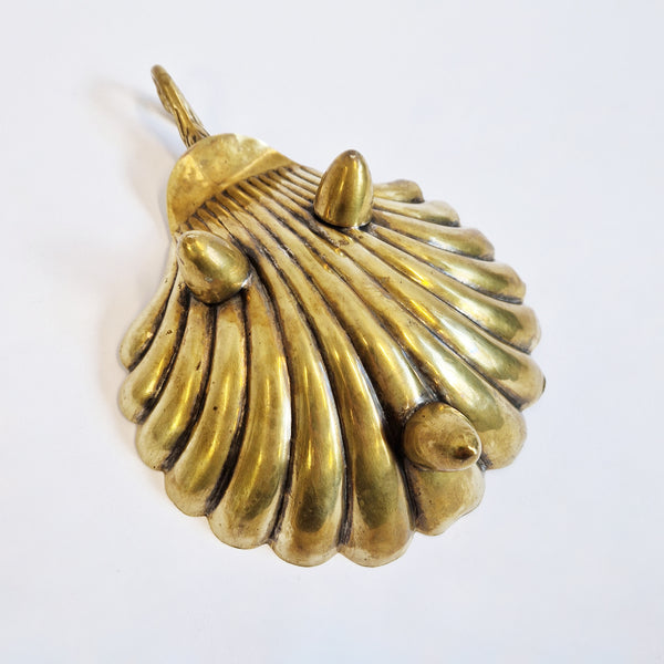 Mid-century Italian scalloped brass dish