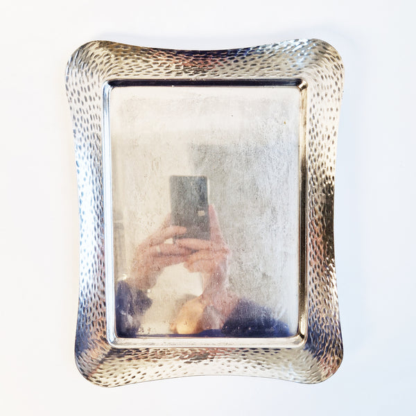 Mid-century Italian silver-plate wavy tray