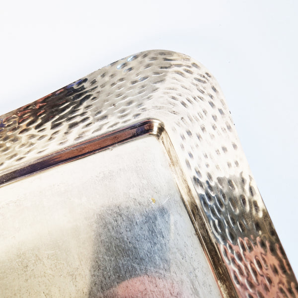 Mid-century Italian silver-plate wavy tray