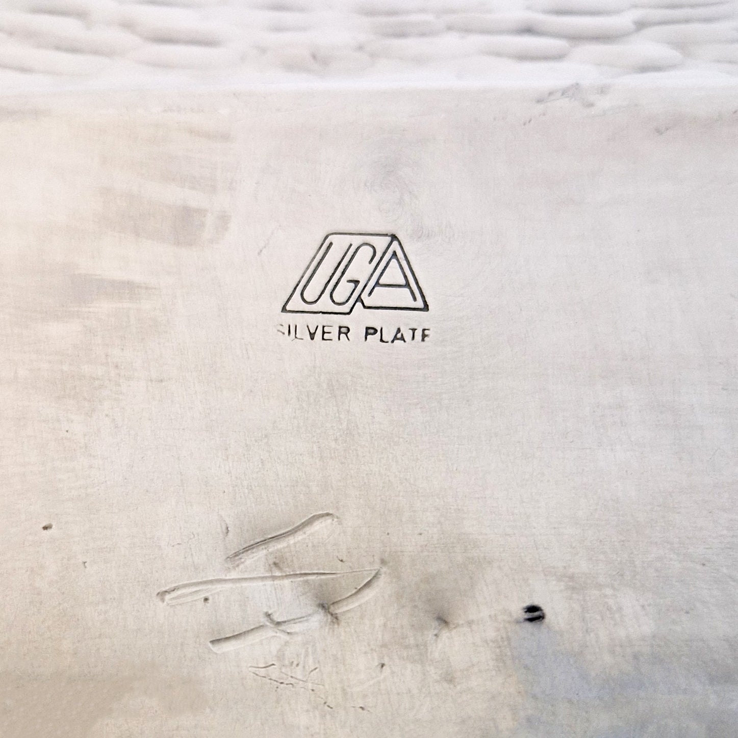 Mid-century Italian silver-plate wavy tray