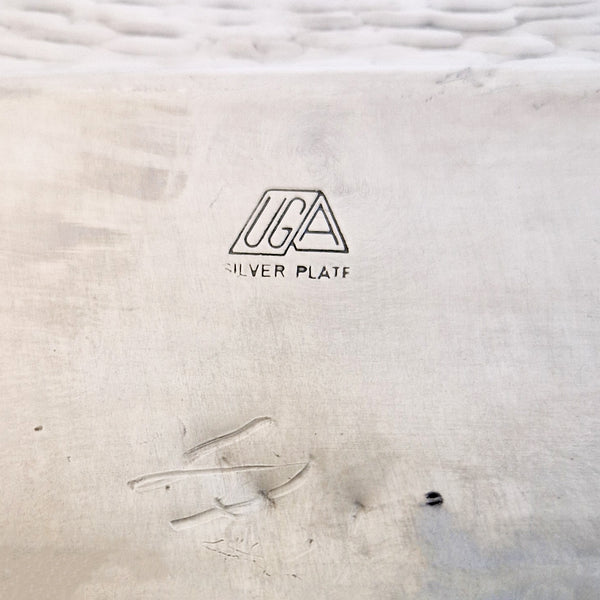 Mid-century Italian silver-plate wavy tray