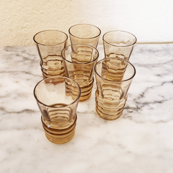 Hand-blown mid-century Italian shot glasses (set of 6)