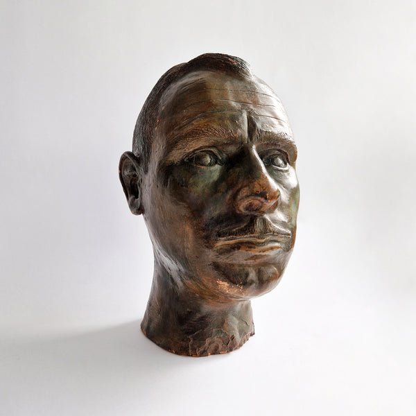 Italian bronzed terracotta head