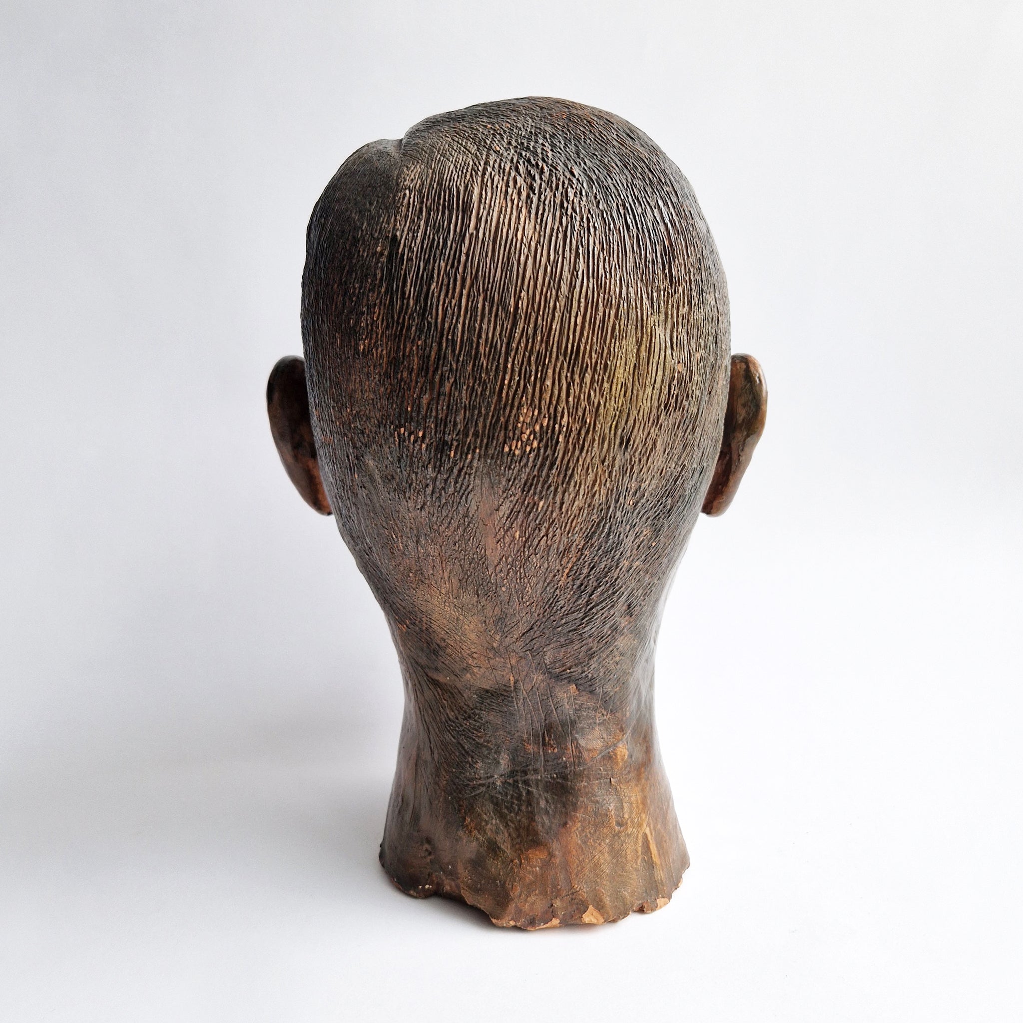 Italian bronzed terracotta head