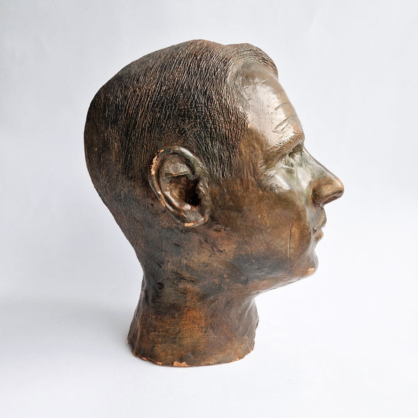 Italian bronzed terracotta head
