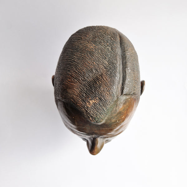 Italian bronzed terracotta head