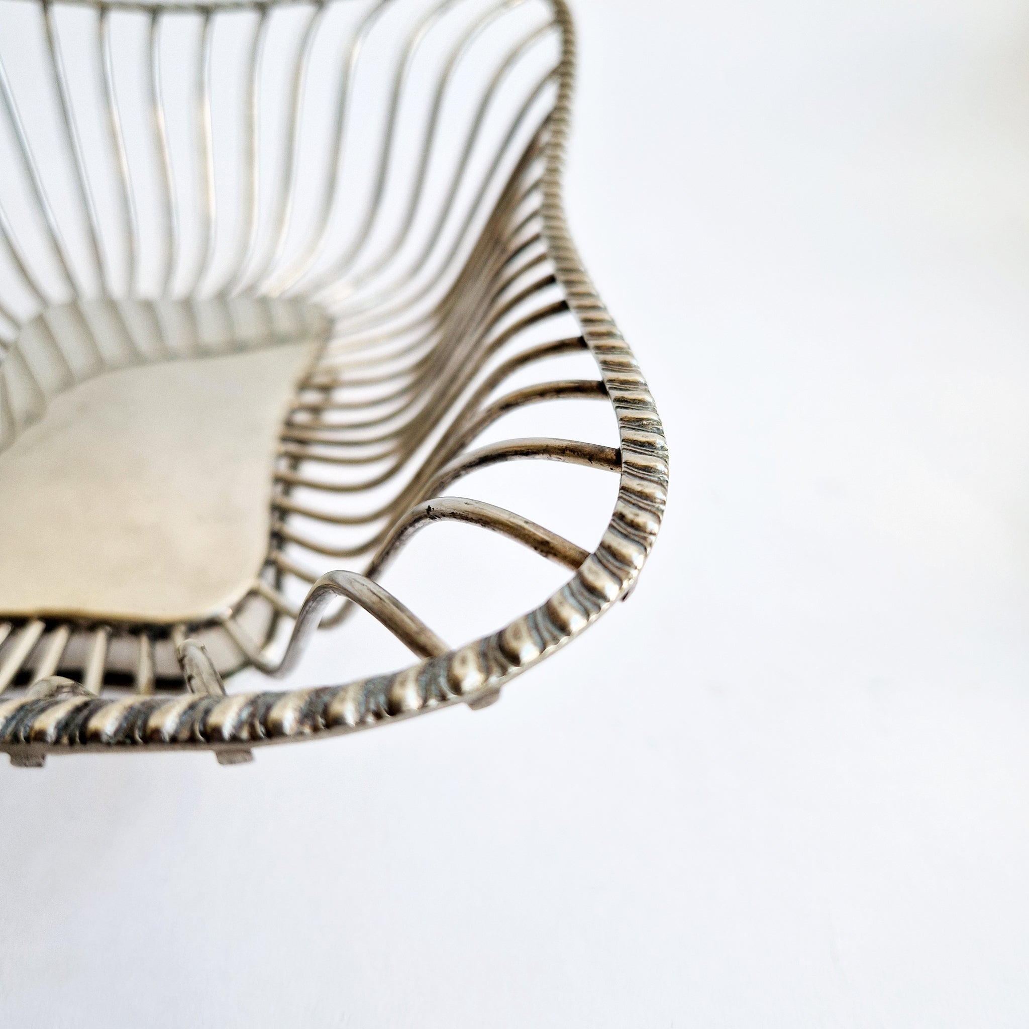 Mid-century Italian wire basket