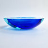 Vintage Murano blue geode bowl