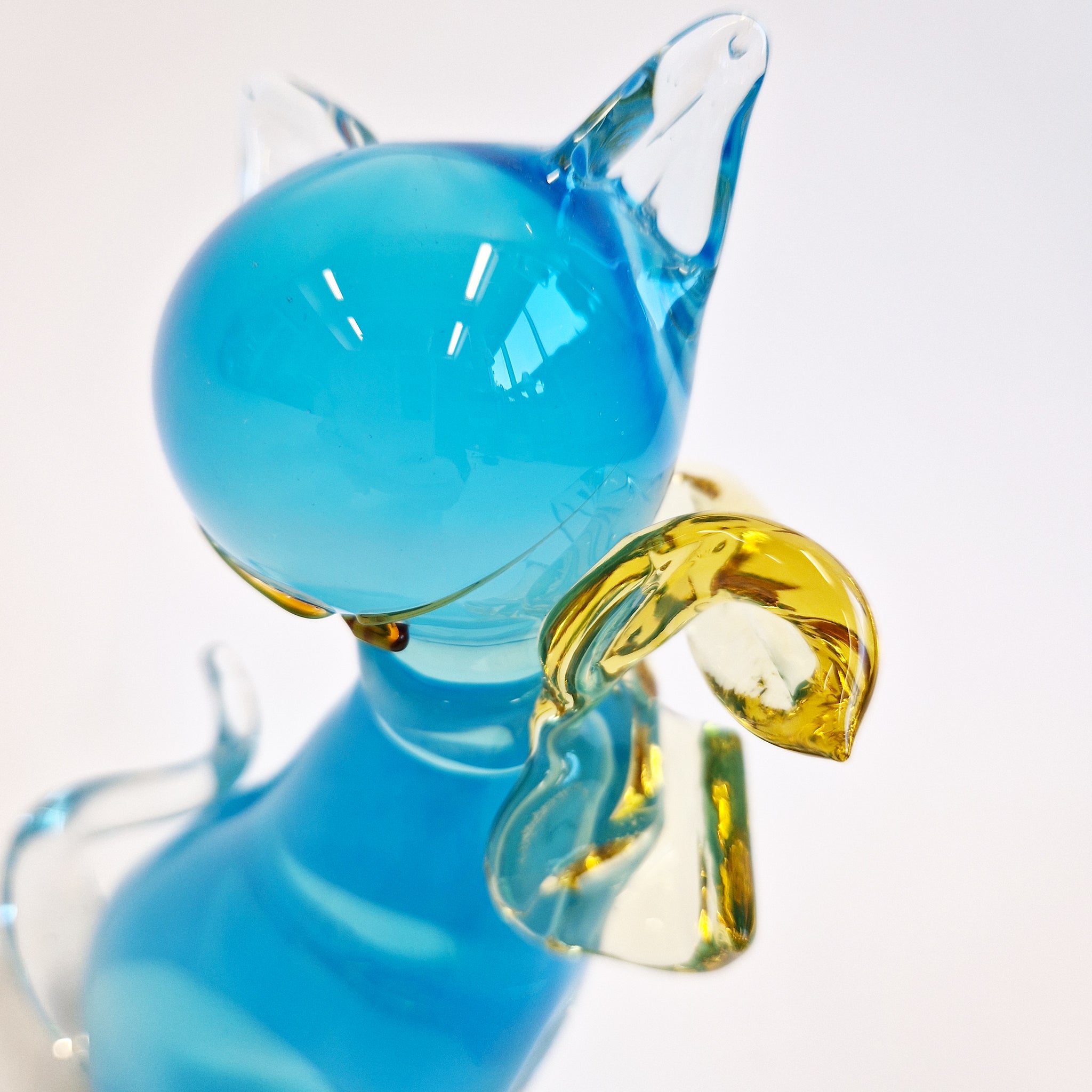 Mid-Century Italian Murano glass cat by Alfredo Barbini