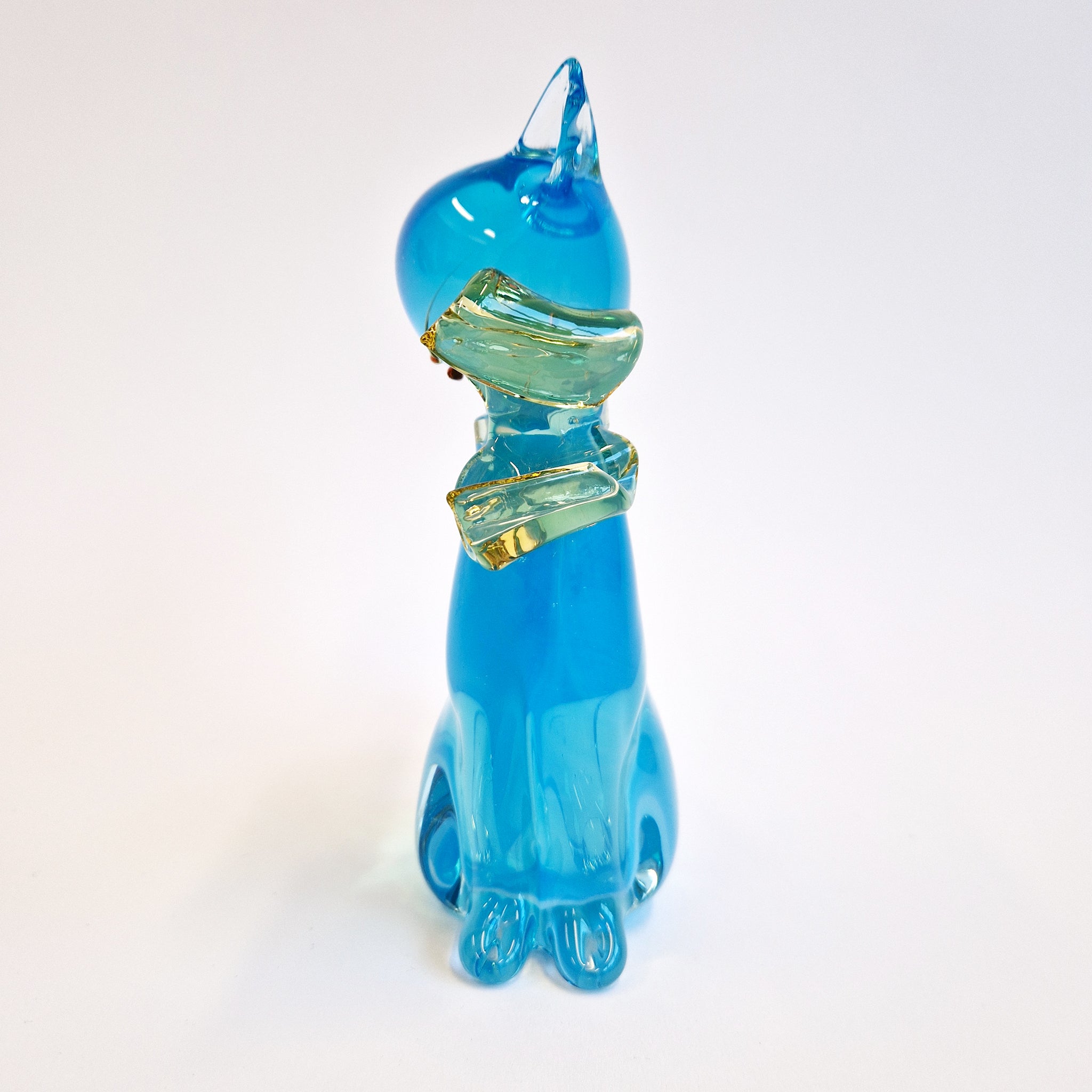 Mid-Century Italian Murano glass cat by Alfredo Barbini