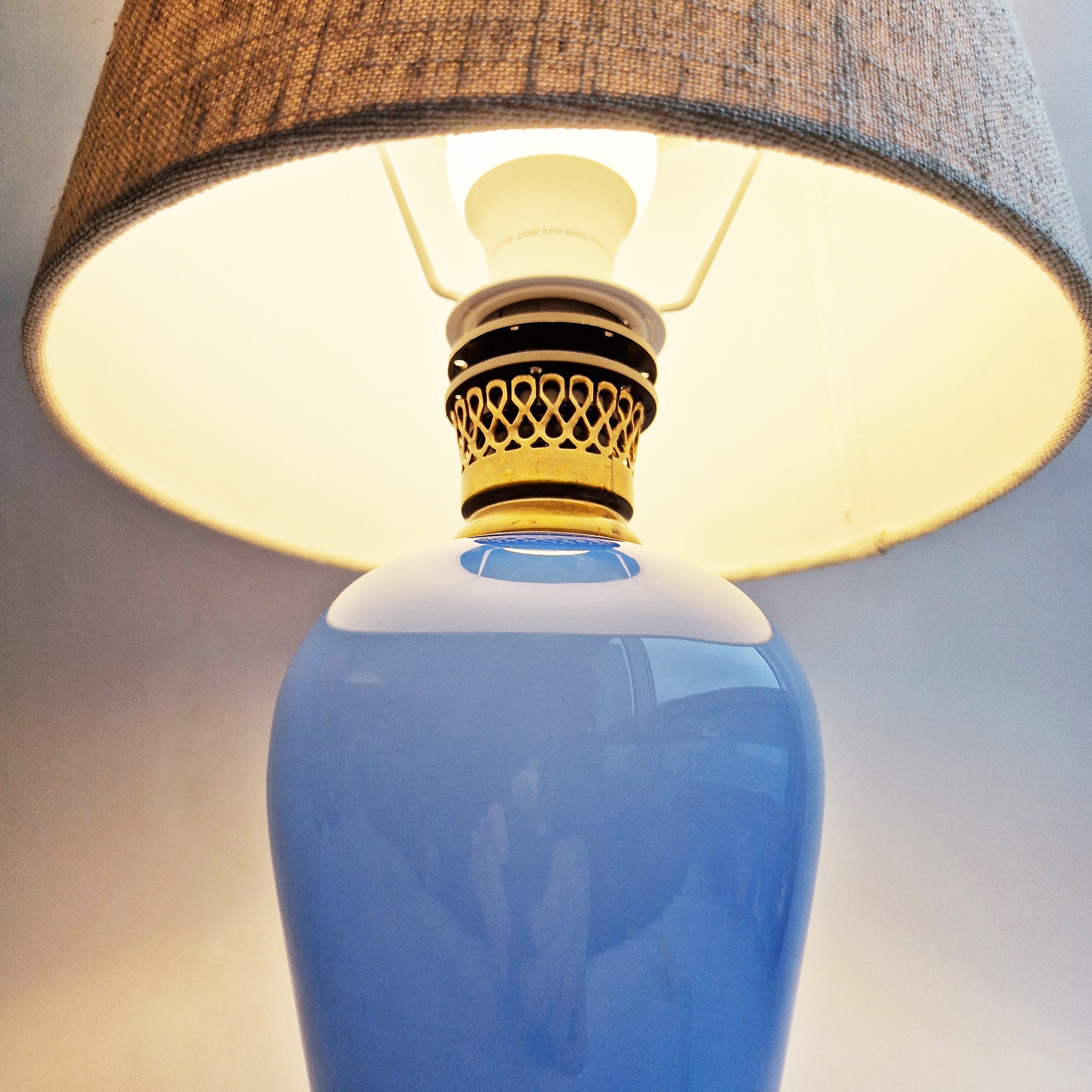 Mid-century Murano glass table lamp by Venini